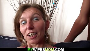 Tanned old spreads legs for his hubby